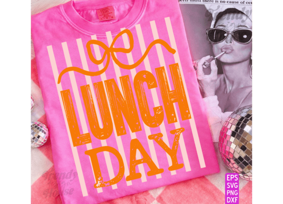 Funny School Lunch Day Stripes PNG Shirt Graphics