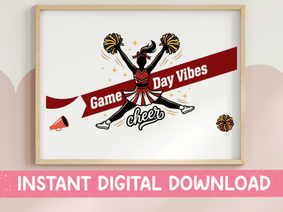 Game Day Vibes Cheer Design Graphics