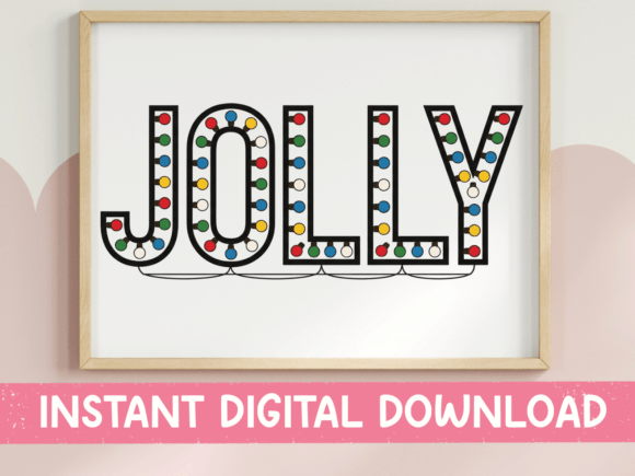 Jolly Christmas String Lights SVG Graphics