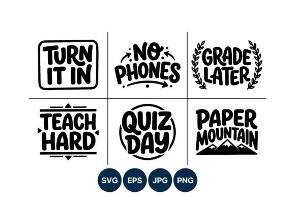 School Motivation Hand Lettering Phrases: Graphics for Creative Design