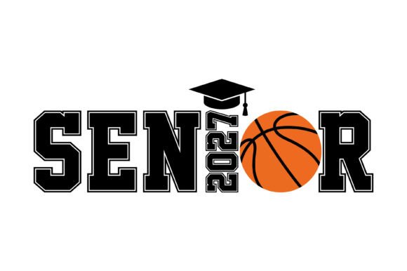 Senior 2027 Basketball Graduate Graphics for T-Shirt Designs