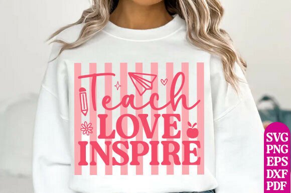 Teach Love Inspire Coquette Png, Teacher