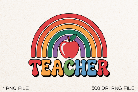 Teacher Rainbow PNG Design Graphics