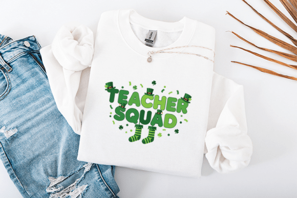 Teacher Squad St Patricks Shirt Design Graphics